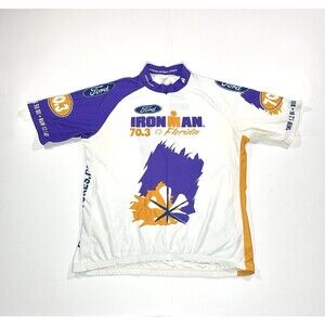 Sugoi Ironman 70.3 Florida Cycling Ford Jersey XXL White Purple Cyclist Biking